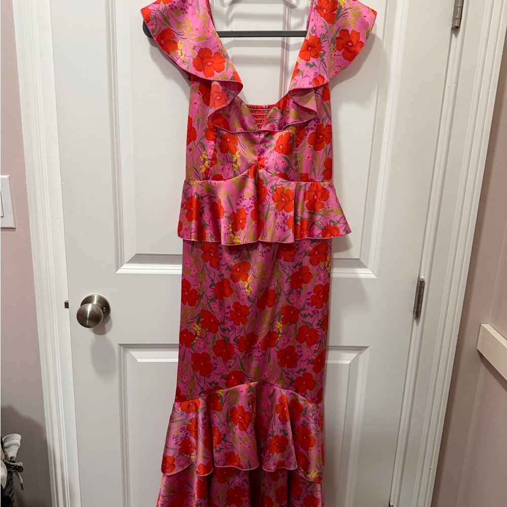Show Me Your MuMu Pink and Red Floral Dress